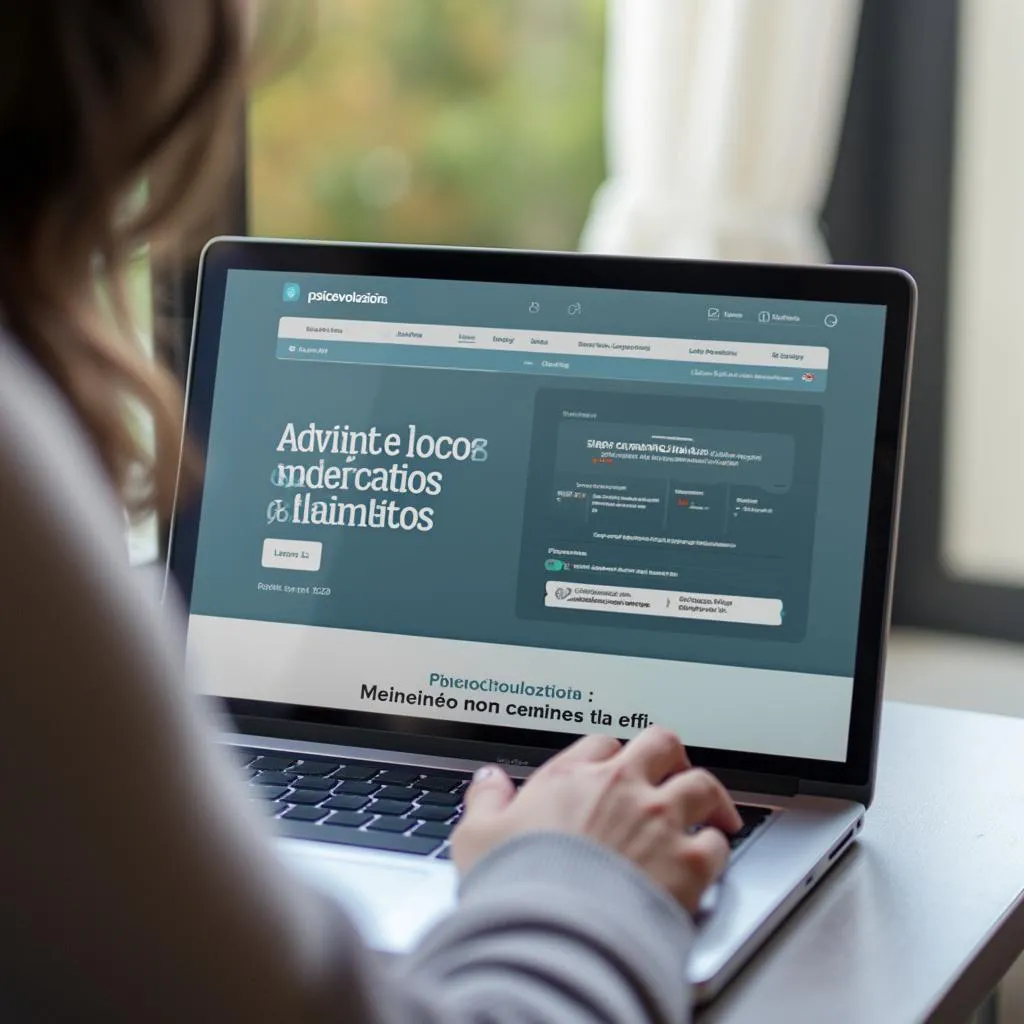 Partecipante che utilizza la piattaforma e-learning PsicoEvoluzione